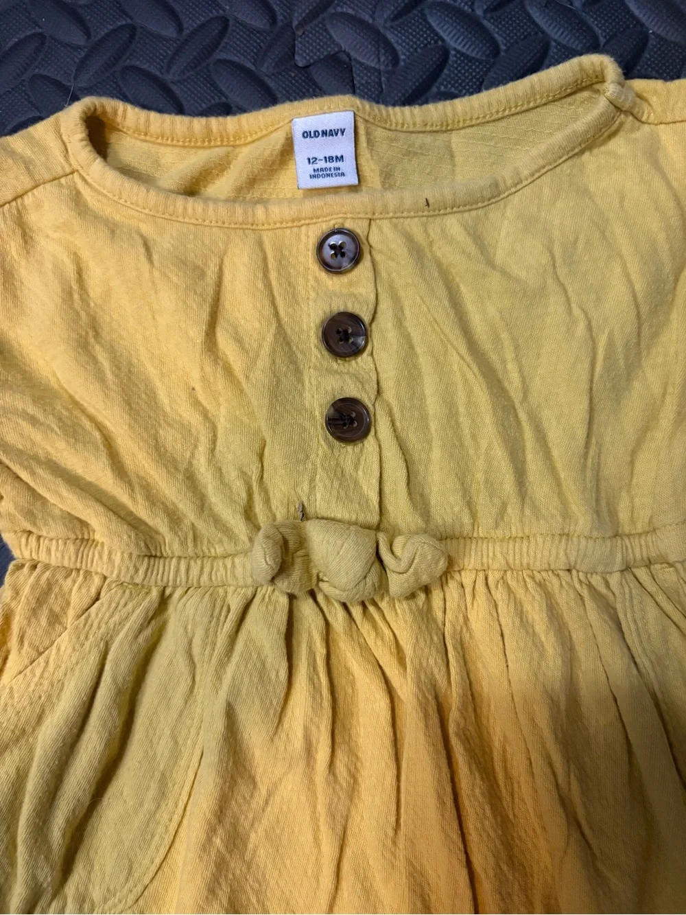 Old Navy Sunny Yellow Short-Sleeve Pocket Dress